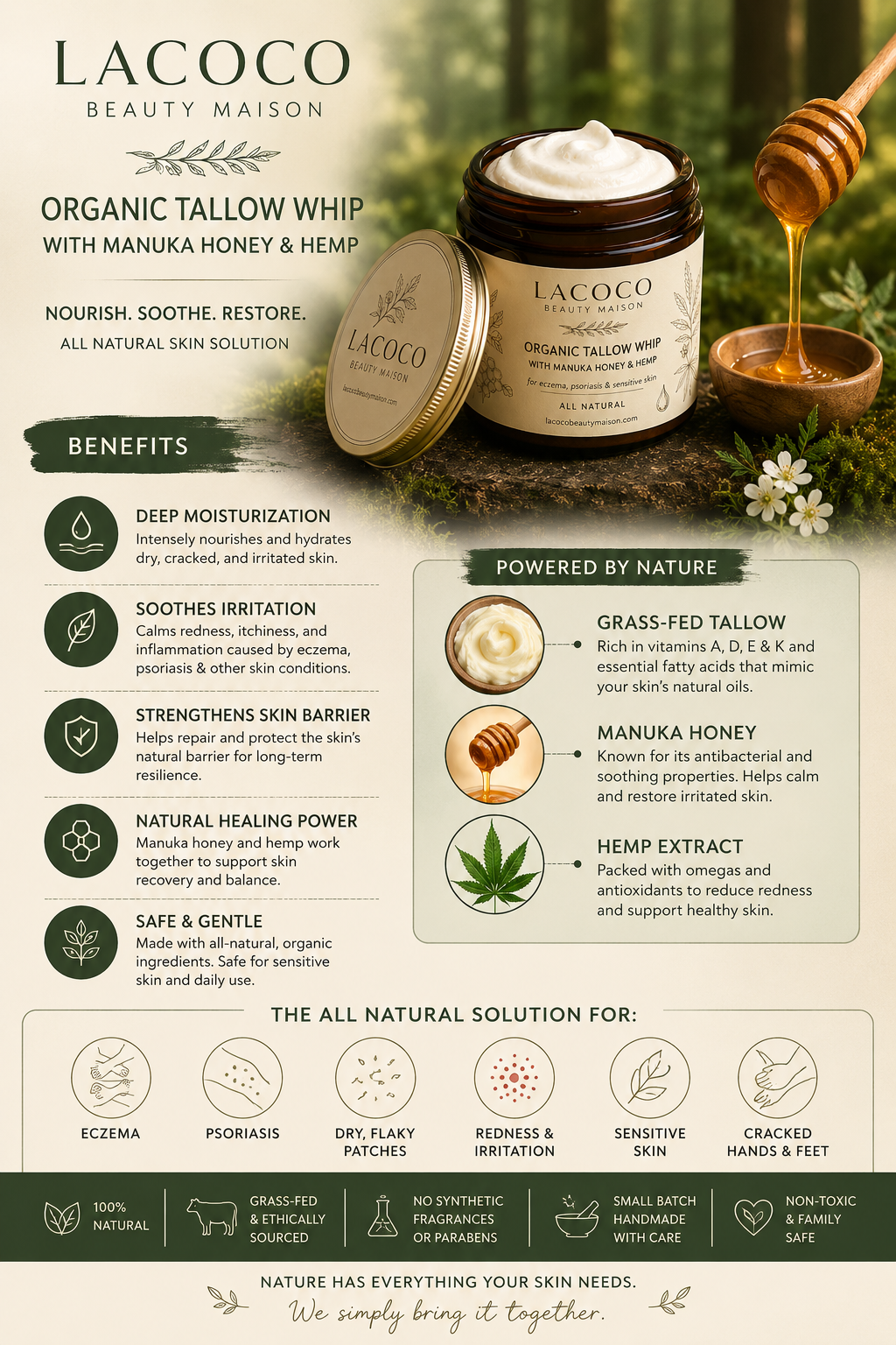 Coco Organic Tallow Whip (For Sensitive Skin)